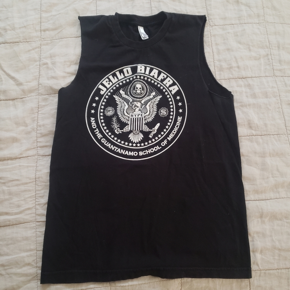 Jello Biafra and the school for guantanamo medicine band tee